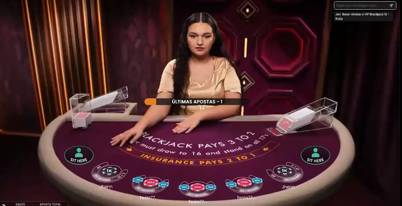 Blackjack de casino ao vivo